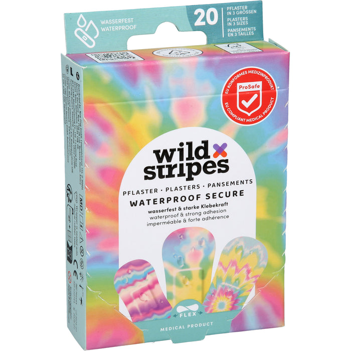 Wild Stripes Pflaster wasserfest und starke Klebekraft, 20 pc Pansement