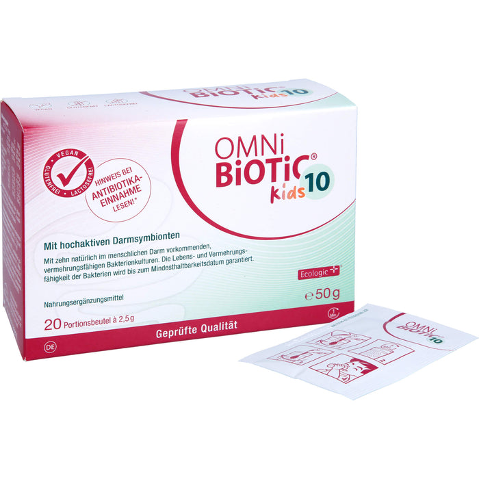 OMNI BIOTIC 10 Kids Pulver mit hochaktiven Darmsymbionten, 20 pcs. Sachets