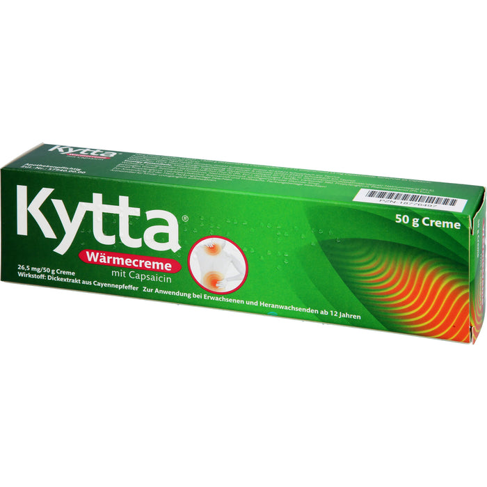 Kytta Wärmecreme mit Capsaicin gegen Muskelschmerzen & Verspannungen, 50 g Creme