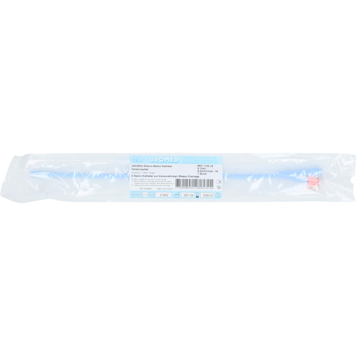 UROMED Silikon-Ballon-Katheter mit Nelatonspitze CH 18 1100 zur transurethralen Blasen-Drainage, 1 St. Katheter