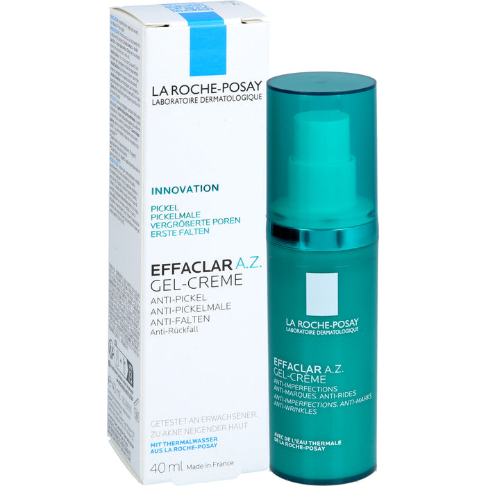 La Roche-Posay Effaclar A.Z. Gel-Creme Anti-Pickel, Anti-Pickelmale, Anti-Falten, 40 ml Crème