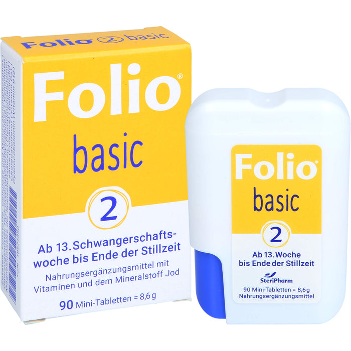 Folio 2 Basic ab 13.Schwangerschaftswoche bis Ende der Stillzeit, 90 St. Tabletten