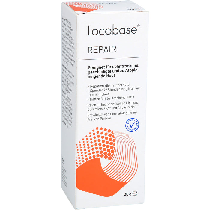 Locobase Repair Creme für sehr trockene, geschädigte, zu Atopie neigende Haut, 30 g Creme
