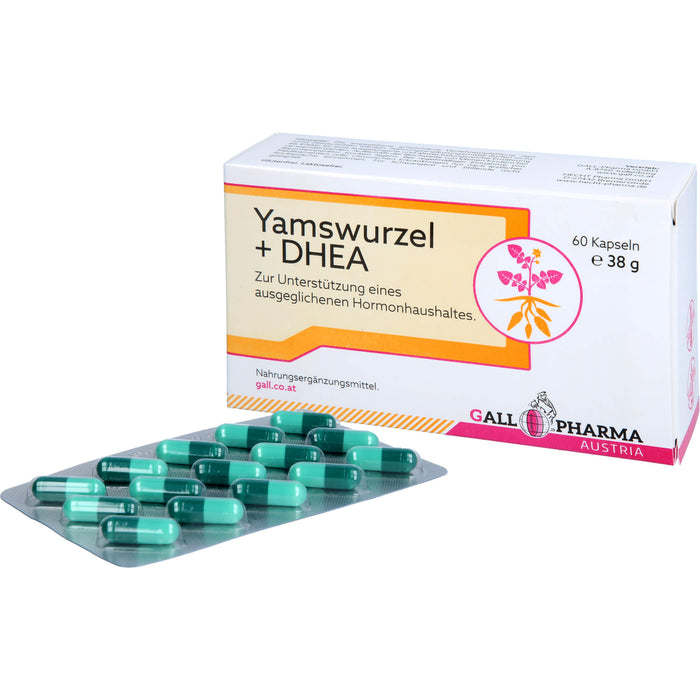 GALL PHARMA Yamswurzel + DHEA Kapseln zur Unterstützung eines ausgewogenen Hormonhaushalts, 60 pc Capsules