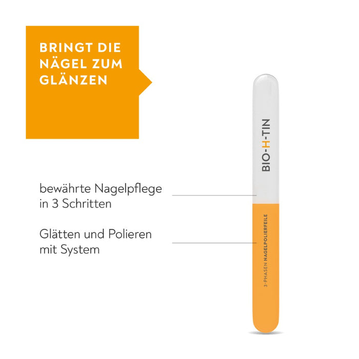 BIO-H-TIN Systematische 3-Phasen Nagelpolierfeile, 1 pcs. File