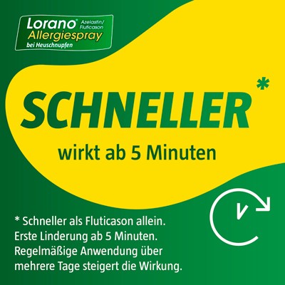 Lorano Azelastin/Fluticason Allergiespray bei Heuschnupfen, 1 pcs. Spray