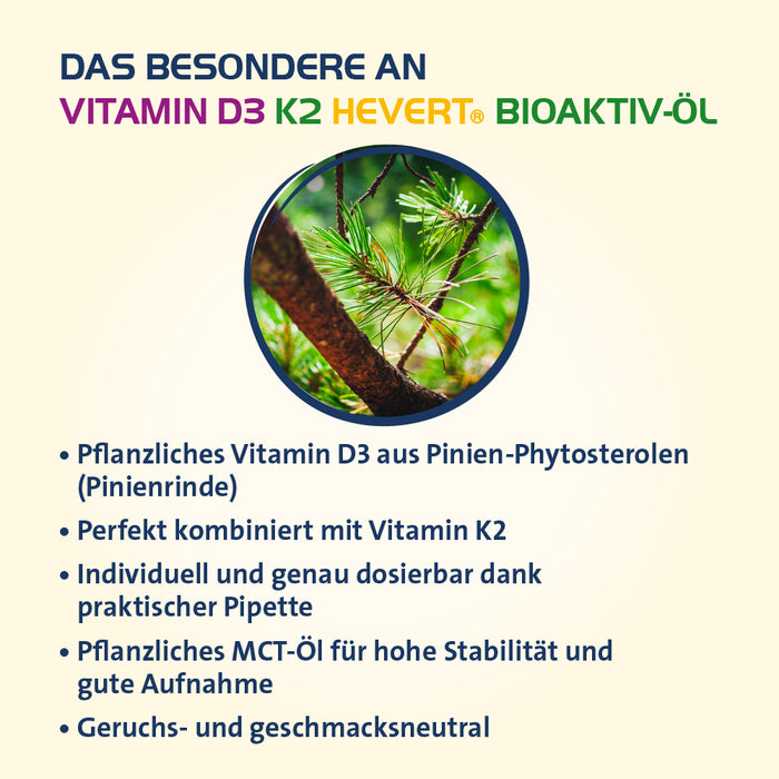 Vitamin D3 K2 Hevert Bioaktiv Öl, 20 ml Oil