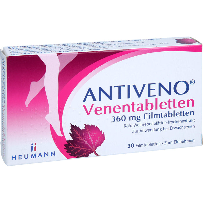 ANTIVENO Venentabletten 360 mg Filmtabletten bei Beinvenenerkrankungen, 30 pcs. Tablets