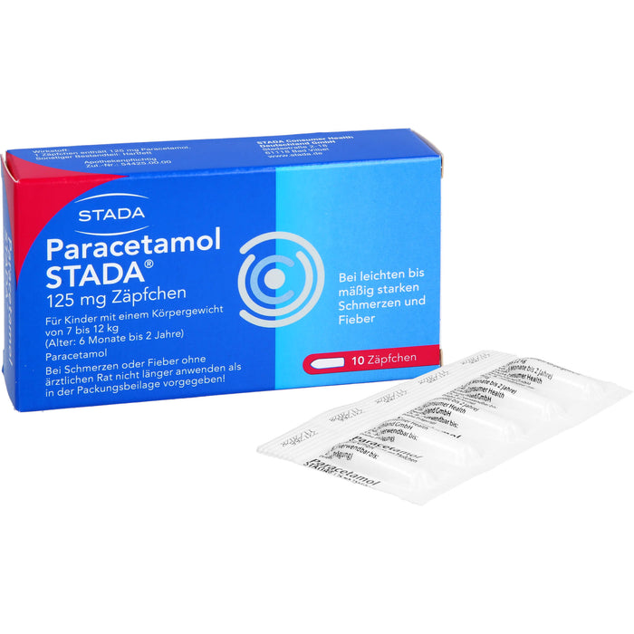 Paracetamol STADA 125 mg Zäpfchen, 10 pcs. Suppositories