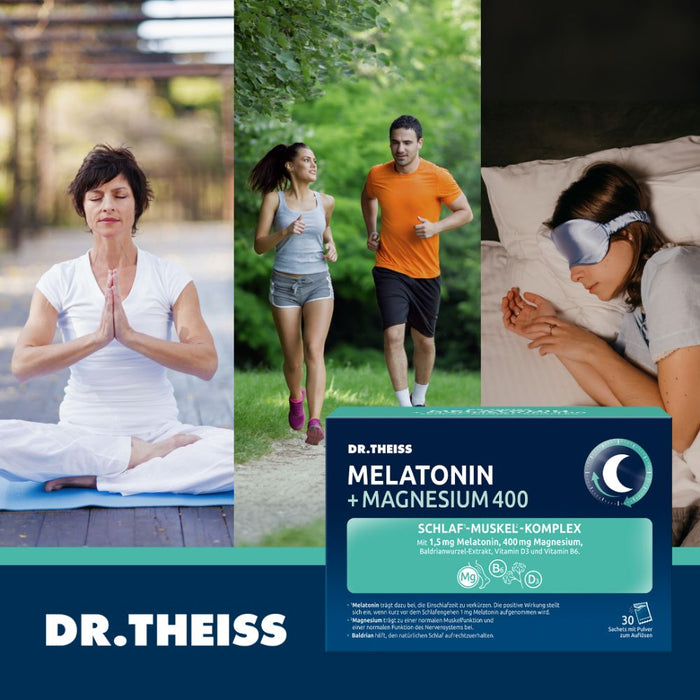 Dr. Theiss Melatonin + Magnesium Schlaf-Komplex Pulver, 30 pcs. Sachets