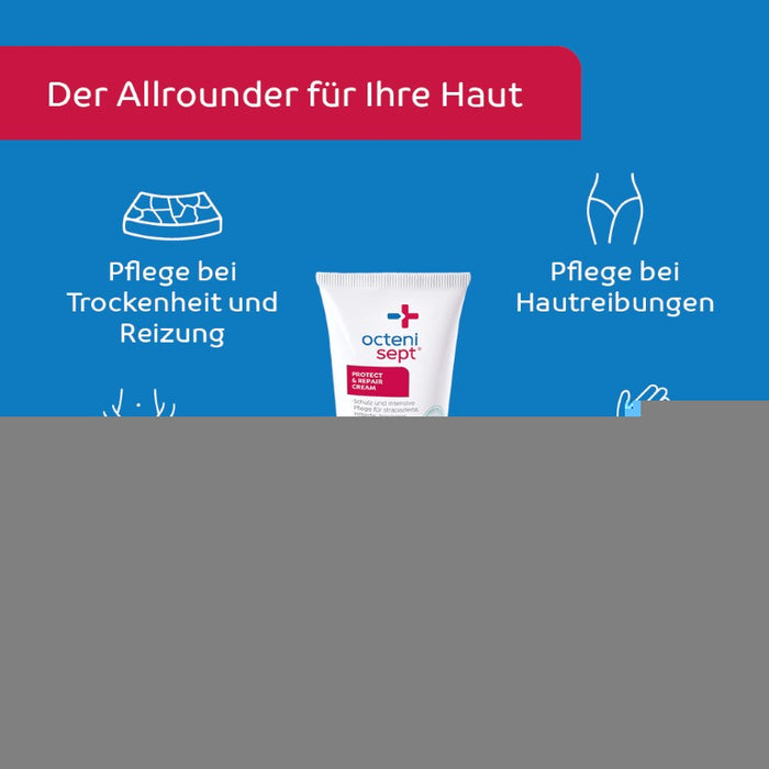 octenisept protect & repair cream - Wund- und Heilcreme zum Schutz und zur Pflege empfindlicher, trockener und rissiger Haut mit Panthenol, 50 ml Solution