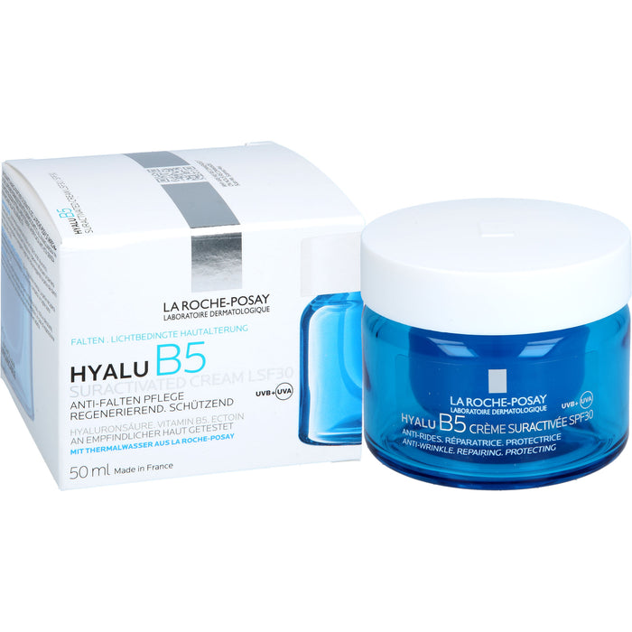 La Roche-Posay Hyalu B5 Suractivated Cream LSF 30 Anti-Falten-Pflege, regenerierend, schützend Nachfüllpack, 50 ml Cream