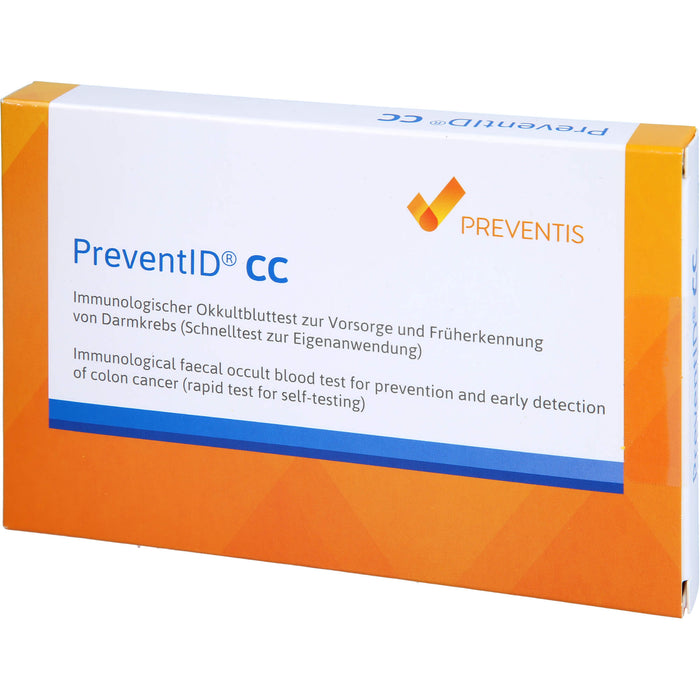 PreventID CC immunologischer Okkultbluttest zur Vorsorge und Früherkennung von Darmkrebs, 1 pcs. Test