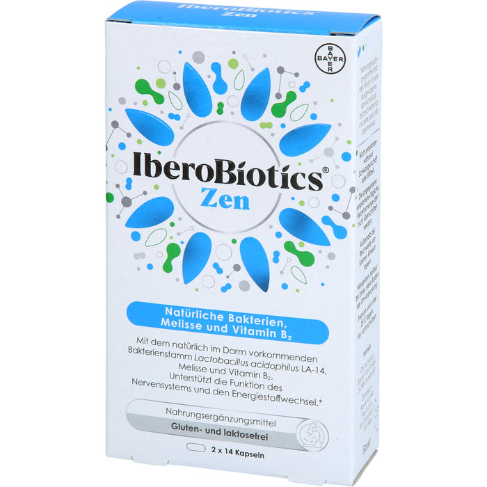 IberoBiotics Zen Kapseln für ein gutes Bauchgefühl in stressigen Zeiten, 14 pcs. Daily portions