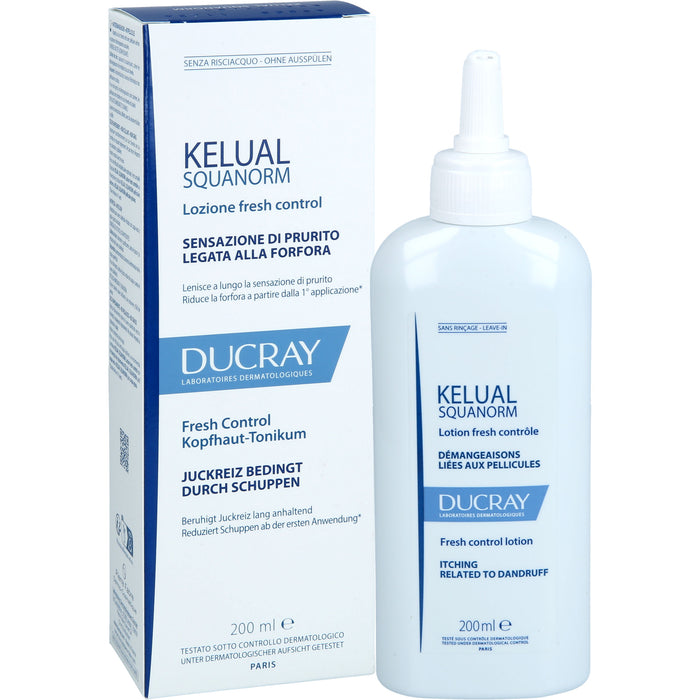 DUCRAY Kelual Squanorm Kopfhaut-Tonikum beruhigt Kopfhaut und reduziert Schuppen, 200 ml Lösung