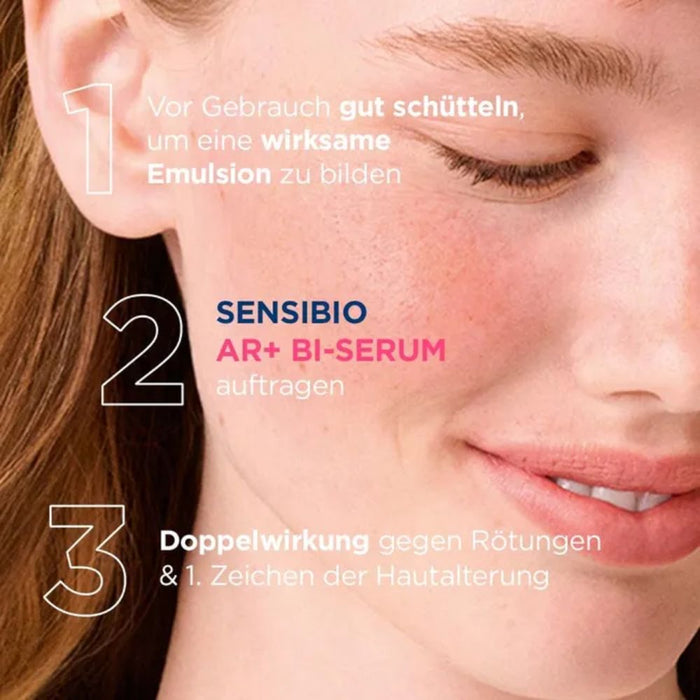 BIODERMA Sensibio AR+ Bi-Serum für empfindliche Haut zur Reduzierung von Rötungen und Verbesserung der Hautfestigkeit, 30 ml Solution