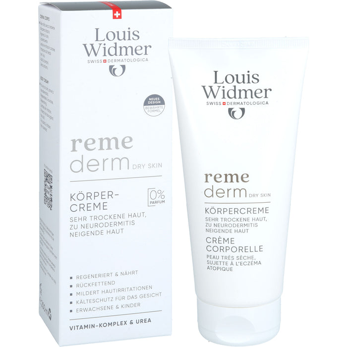 Louis Widmer Remederm Körpercreme unparfümiert für sehr trockene Haut, 200 ml Crème
