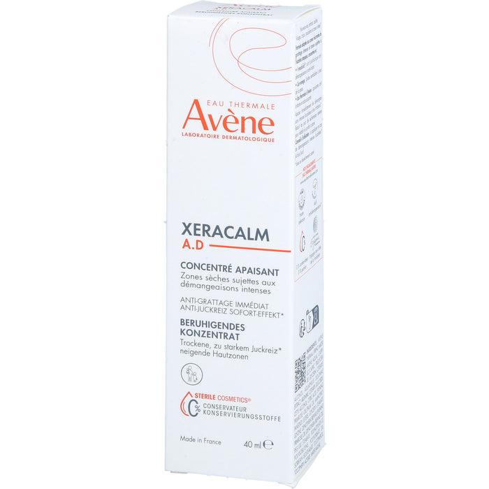 Avène XeraCalm A.D beruhigendes Konzentrat für trockene, zu starkem Juckreiz neigende Hautzonen, 40 ml Konzentrat