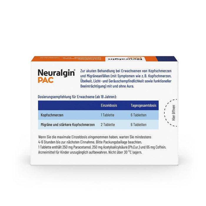 Neuralgin Pac Kopfsch Migr, 20 St TAB