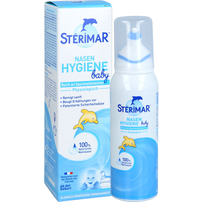STERIMAR Nasenhygiene Baby 2 in 1 Nasenspray und Spülung zum Befeuchten der Nasenschleimhaut, 100 ml Solution