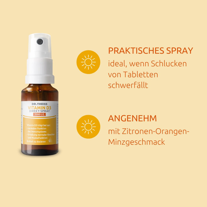 Dr. Theiss Vitamin D3 Direkt-Spray 2000 I.E., 20 ml Spray