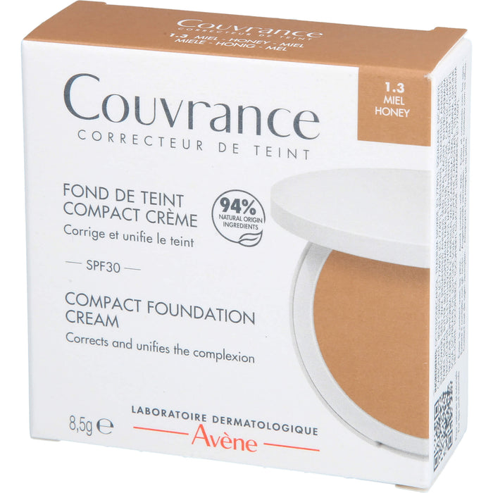 Avène Couvrance Kompakt Creme-Make-Up Honig 1.3 mit LSF 30, 8.5 g Creme