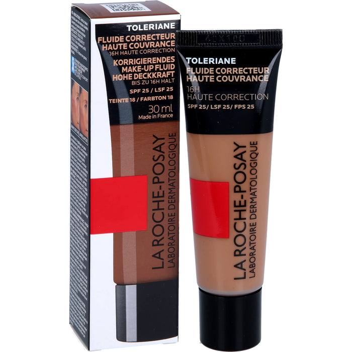 La Roche-Posay Toleriane korrigierendes Make-up Fluid Nr. 18 für empfindliche und unreine Haut, 30 ml Crème