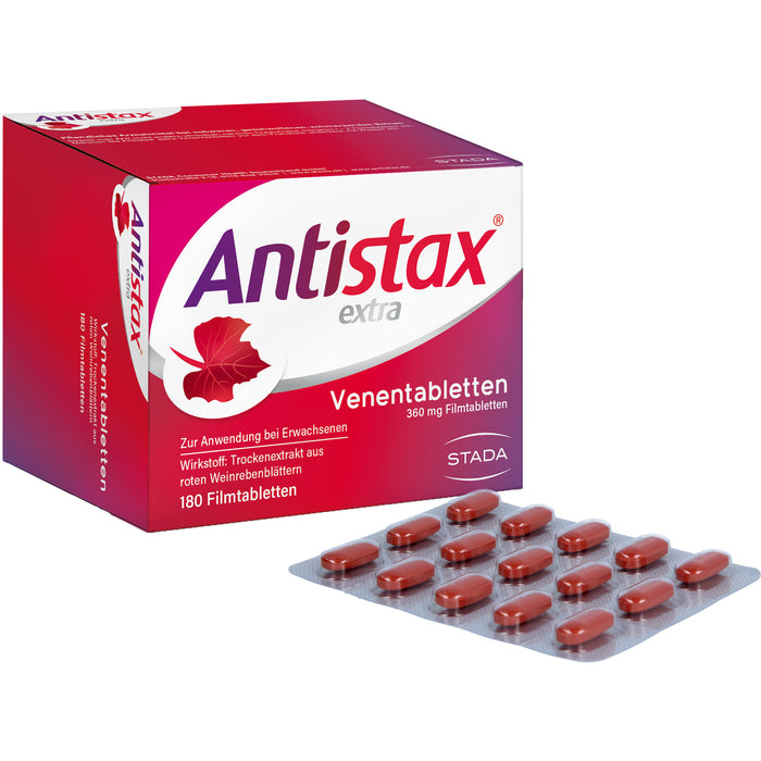 Antistax extra Venentabletten 360 mg bei Krampfadern, Besenreisern, schweren & geschwollenen Beinen, 180 pc Tablettes