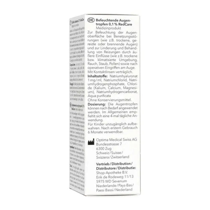 Redcare Augentropfen Collirio zur Befeuchtung der Augenoberfläche, 10 ml Lösung