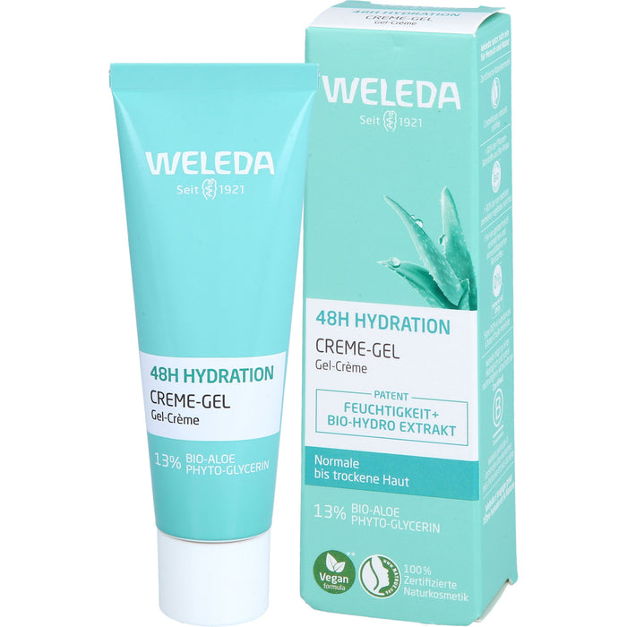 WELEDA 48H Intensive Hydration Creme-Gel für normale & trockene Haut, 30 ml Crème