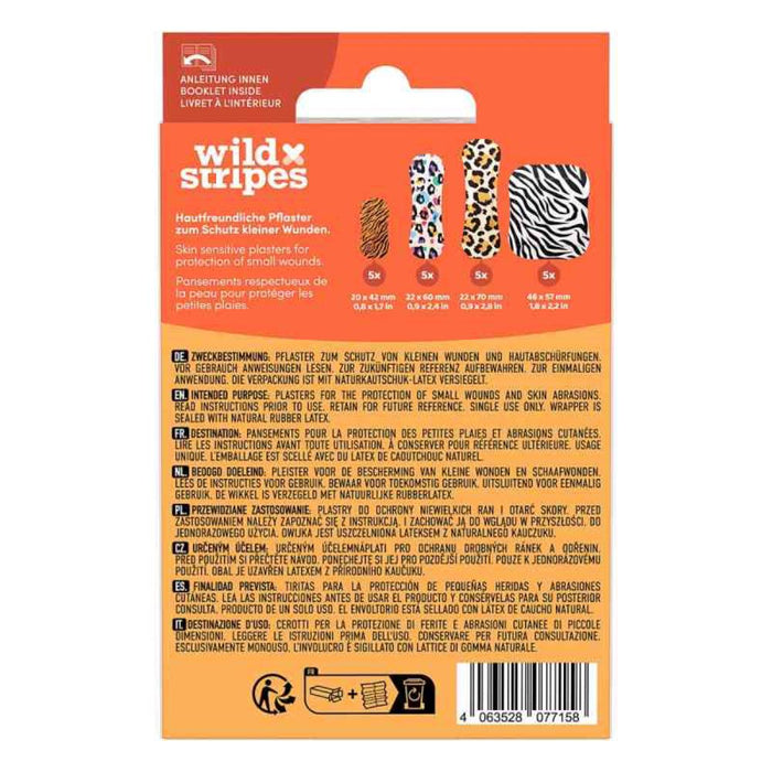 Wild Stripes Classic Sensitive Animal Pflaster, 20 pc Pansement