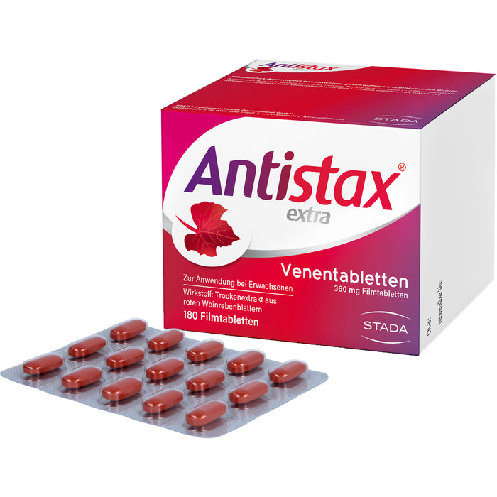 Antistax extra Venentabletten 360 mg bei Krampfadern, Besenreisern, schweren & geschwollenen Beinen, 180 pc Tablettes