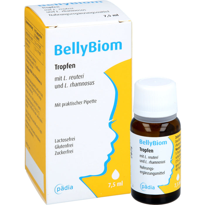 BellyBiom Tropfen unterstützen die kindliche Darmflora mit bewährten Milchsäurebakterien von Geburt an, 7.5 ml 