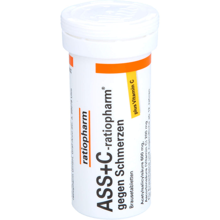 ASS+C-ratiopharm Brausetabletten gegen Schmerzen, 20 pcs. Tablets