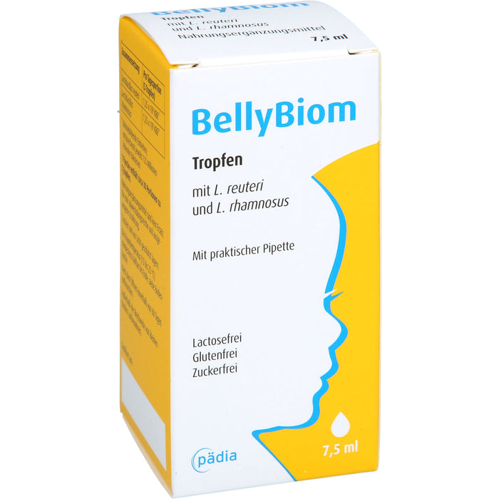 BellyBiom Tropfen unterstützen die kindliche Darmflora mit bewährten Milchsäurebakterien von Geburt an, 7.5 ml 