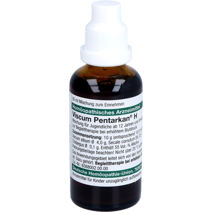 DHU Viscum album Pentarkan H Mischung zur Begleittherapie bei erhöhtem Blutdruck, 50 ml Solution