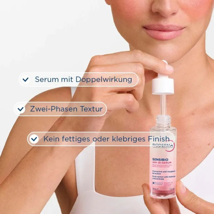 BIODERMA Sensibio AR+ Bi-Serum für empfindliche Haut zur Reduzierung von Rötungen und Verbesserung der Hautfestigkeit, 30 ml Solution