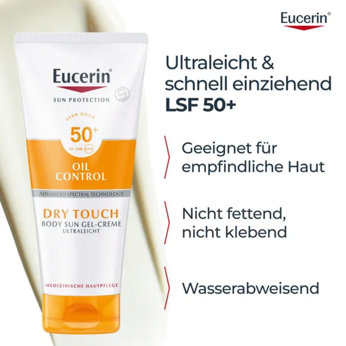 Eucerin Dry Touch Sun Gel-Creme ultraleicht LSF 50+, 200 ml Cream