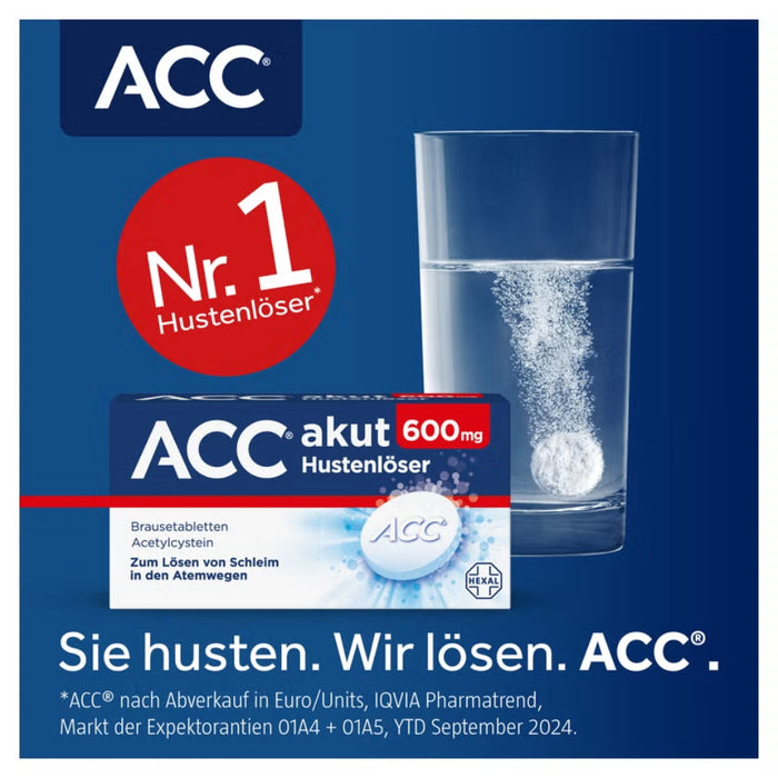 ACC akut 600 mg Hustenlöser Brausetabletten, 20 pc Tablettes
