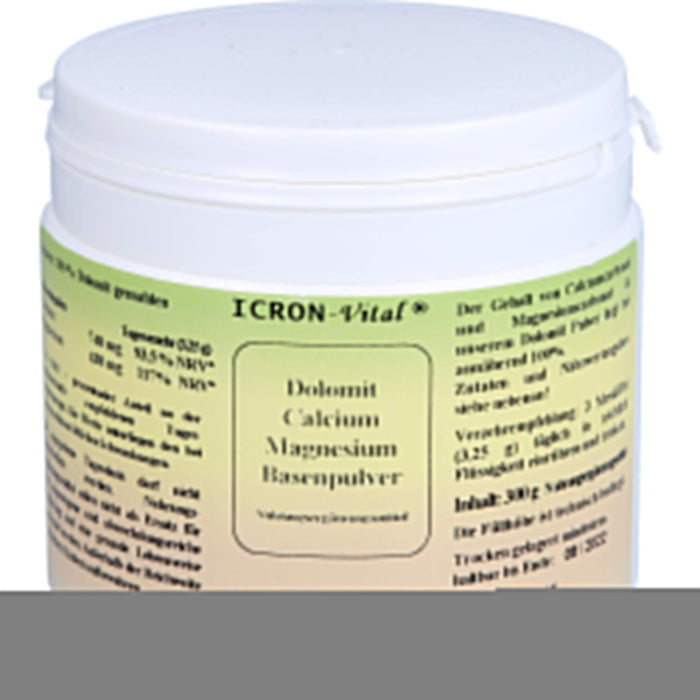 ICRON-Vital Dolomit Calcium Magnesium Basenpulver, 300 g Pulver