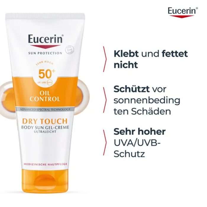 Eucerin Dry Touch Sun Gel-Creme ultraleicht LSF 50+, 200 ml Cream