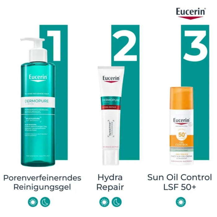 Eucerin Dermopure Hydra Repair Feuchtigkeitspflege für zu Akne neigende Haut, 40 ml Cream