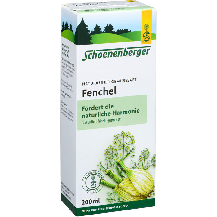 Schoenenberger Naturreiner Gemüsesaft Fenchel, 200 ml Solution