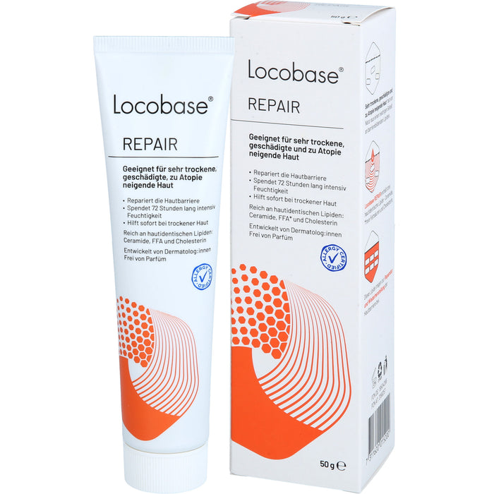 Locobase Repair Creme für sehr trockene, geschädigte, zu Atopie neigende Haut, 50 g Crème
