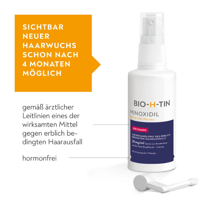 Minoxidil BIO-H-TIN Pharma 20 mg/ml für Frauen, 180 ml Lösung