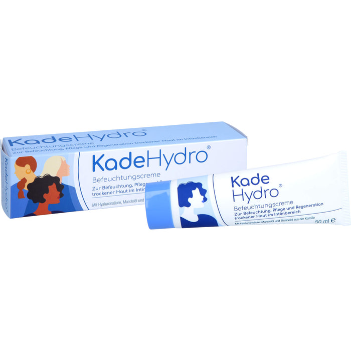 KadeHydro Befeuchtungscreme zur Befeuchtung, Pflege und Regeneration der Haut im äußeren Intimbereich, 50 ml Cream